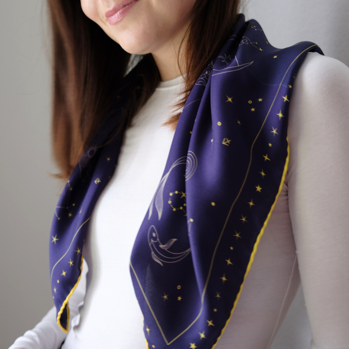 Seidentuch Astro N°12 Navy