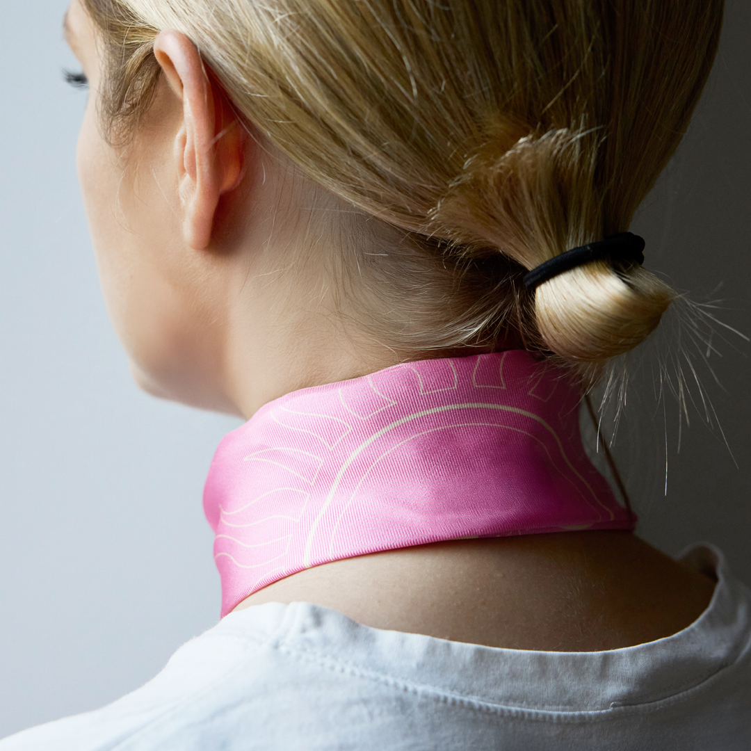Seidentuch Paisley N°05 Little Pink & Gelb