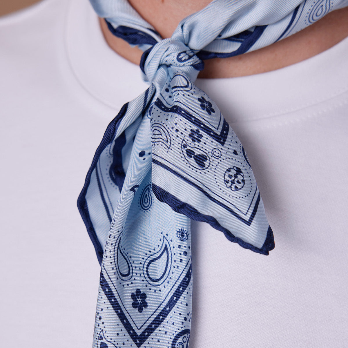 Seidentuch Paisley N°05 Little Blau