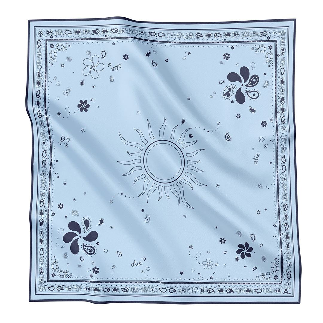 Seidentuch Paisley N°05 Little Blau