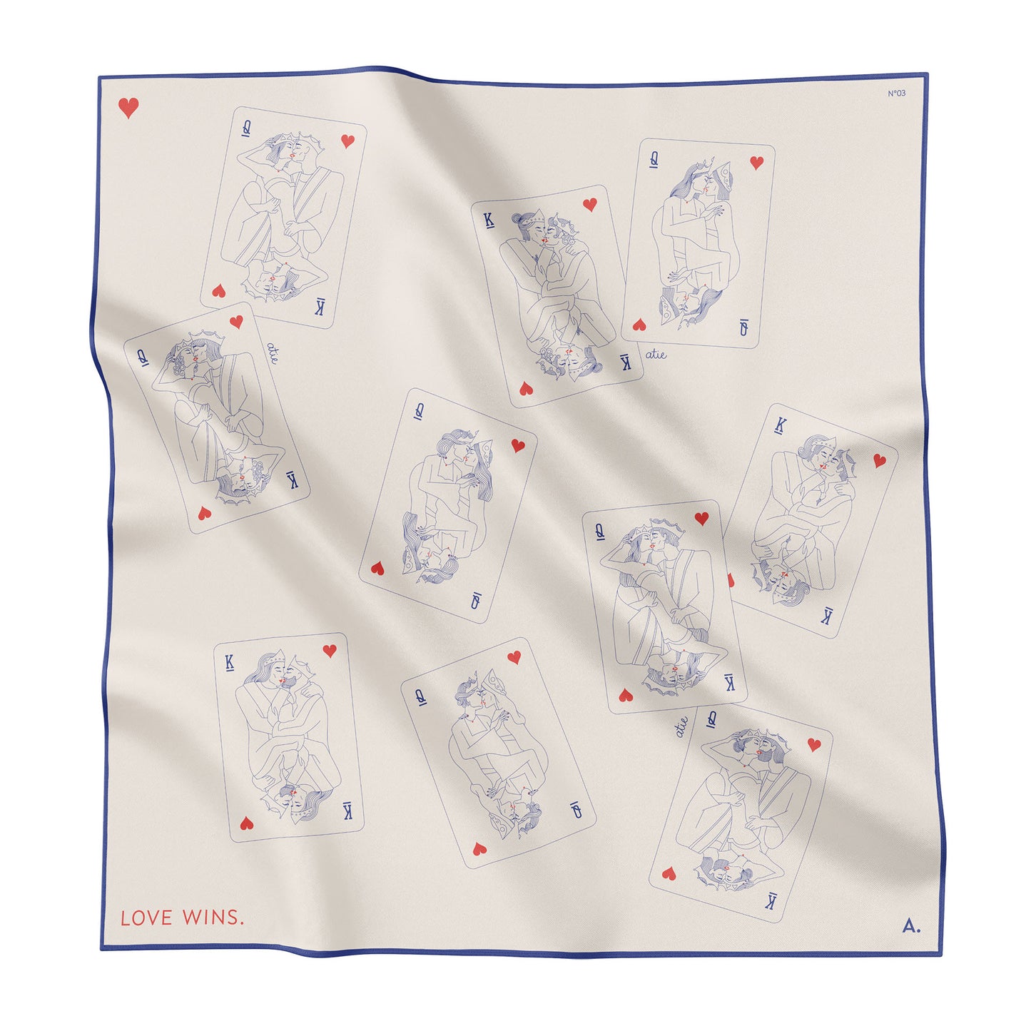Silk Scarf Playcards N°03