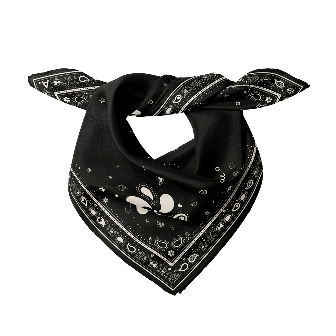 Silk Scarf Paisley N°05 Little Black