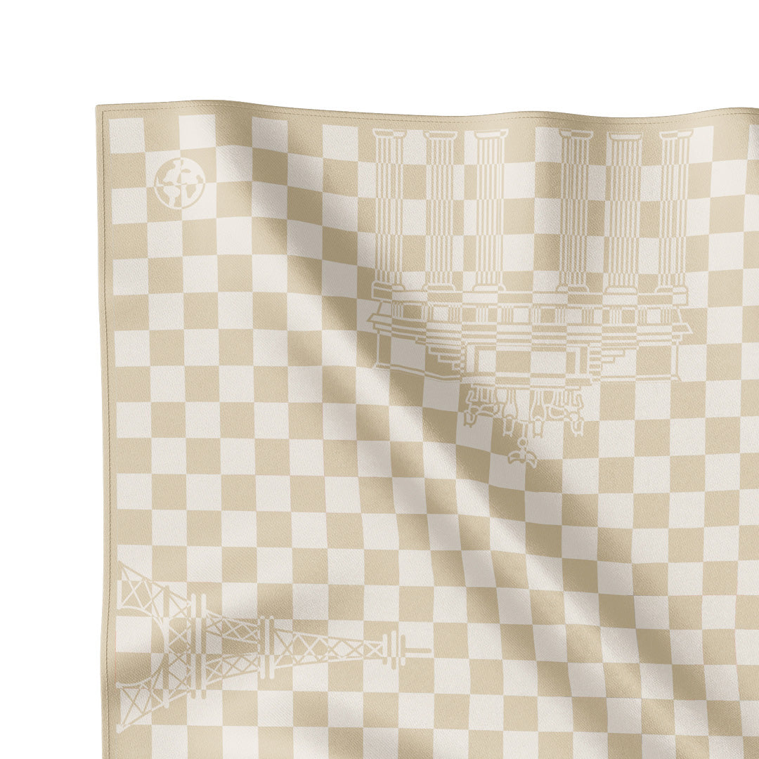 Seidentuch Roadtrip Europe N°10 Mini Off-White/ Beige