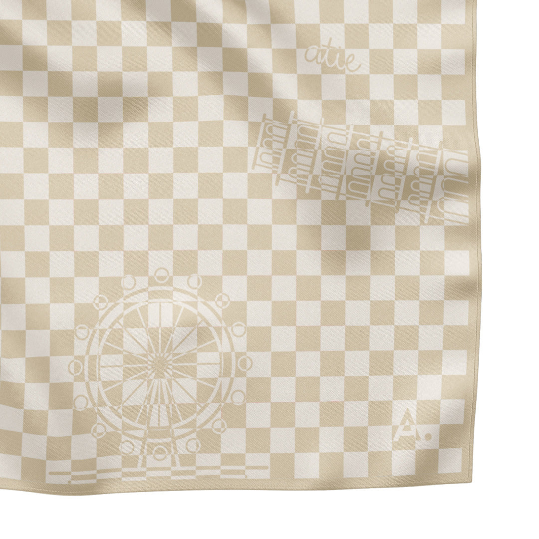 Seidentuch Roadtrip Europe N°10 Mini Off-White/ Beige