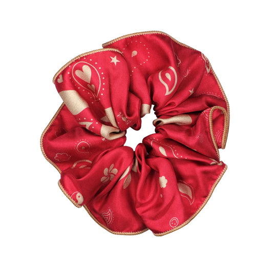 Seiden Scrunchie Paisley Red