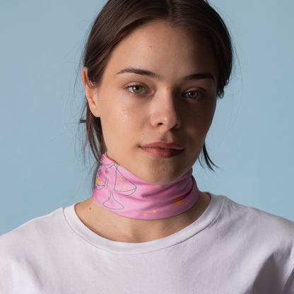 Seidentuch Astro N°12 Off-White/Rosa