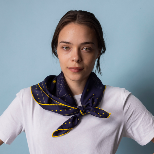 Seidentuch Astro N°12 Navy