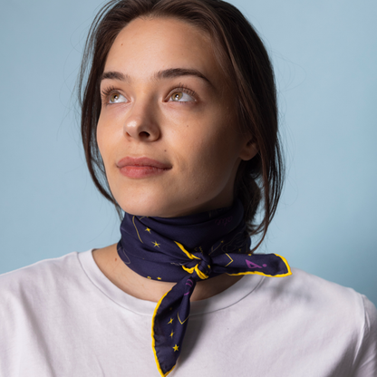 Seidentuch Astro N°12 Navy