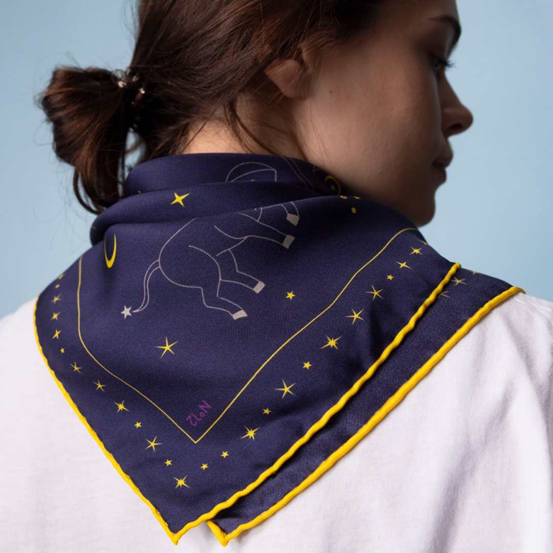 Seidentuch Astro N°12 Navy