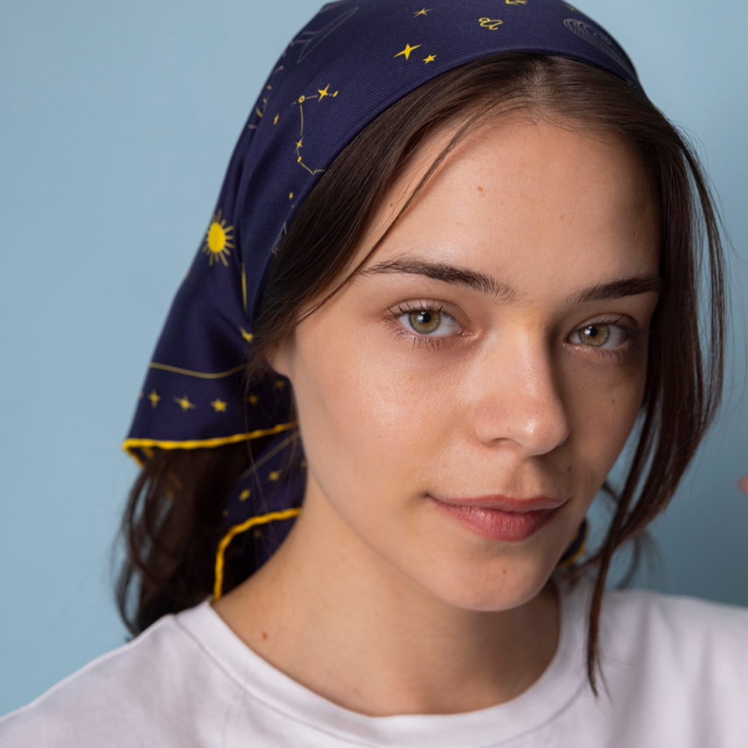 Seidentuch Astro N°12 Navy