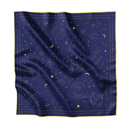 Seidentuch Astro N°12 Navy