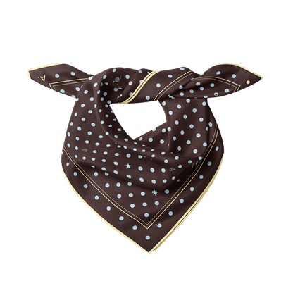 Seidentuch Dots N°14 braun