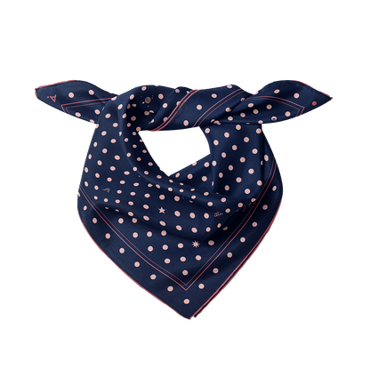 Seidentuch Dots N°14 navy