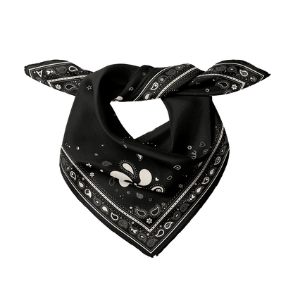 Silk Scarf Paisley N°05 Little Black