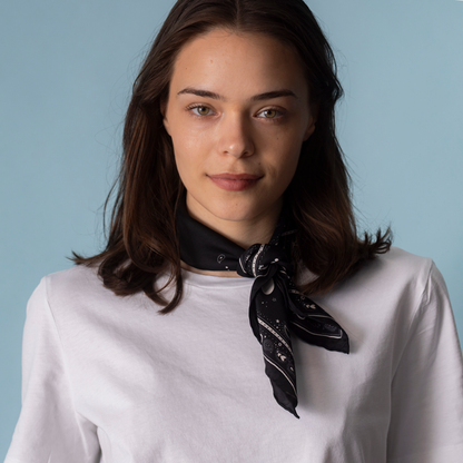 Silk Scarf Paisley N°05 Little Black