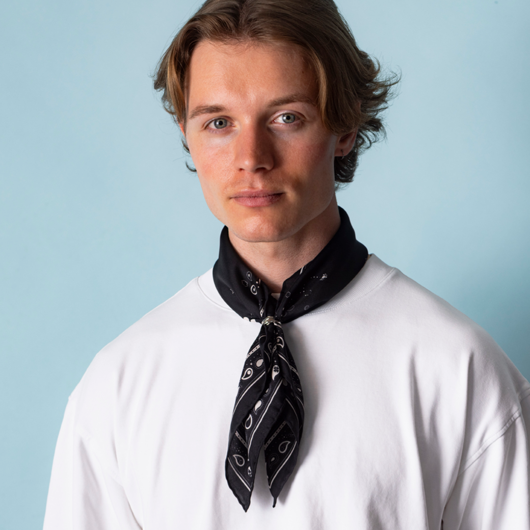 Silk Scarf Paisley N°05 Little Black