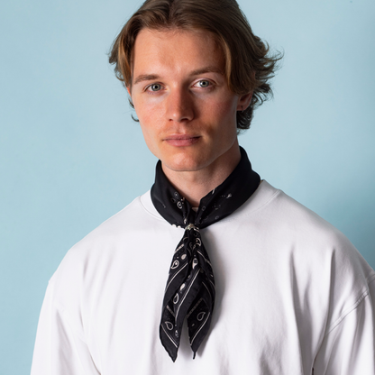 Silk Scarf Paisley N°05 Little Black