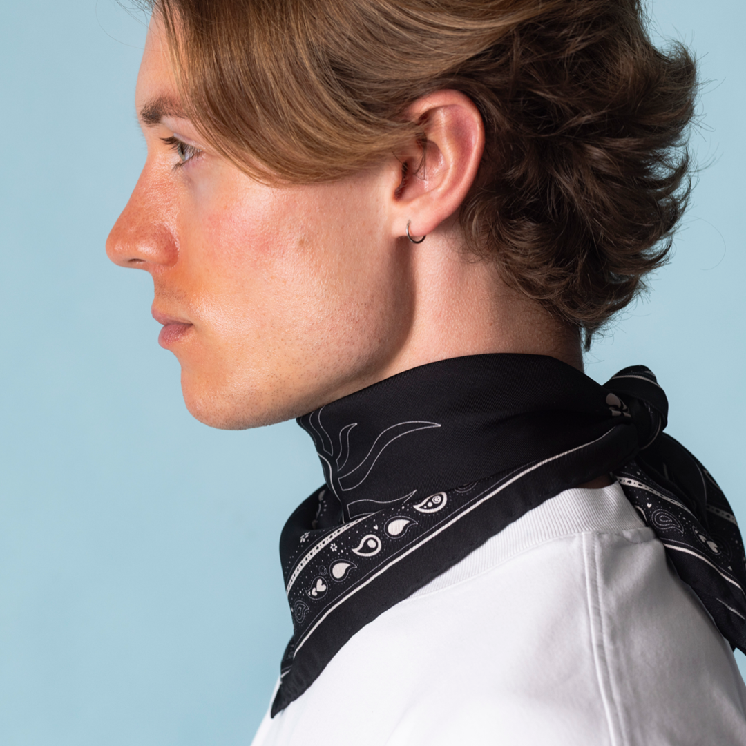 Silk Scarf Paisley N°05 Little Black