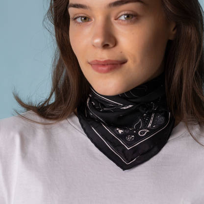 Silk Scarf Paisley N°05 Little Black