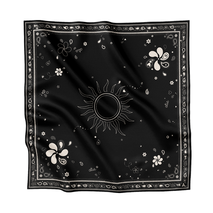 Silk Scarf Paisley N°05 Little Black