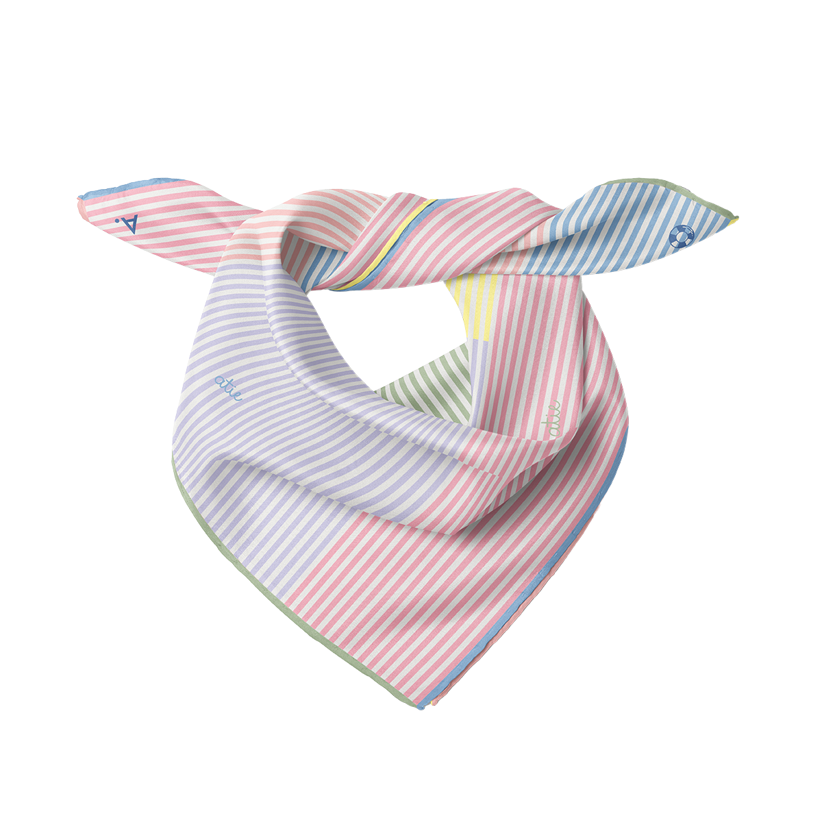 Seidentuch Pastel Stripes N°16