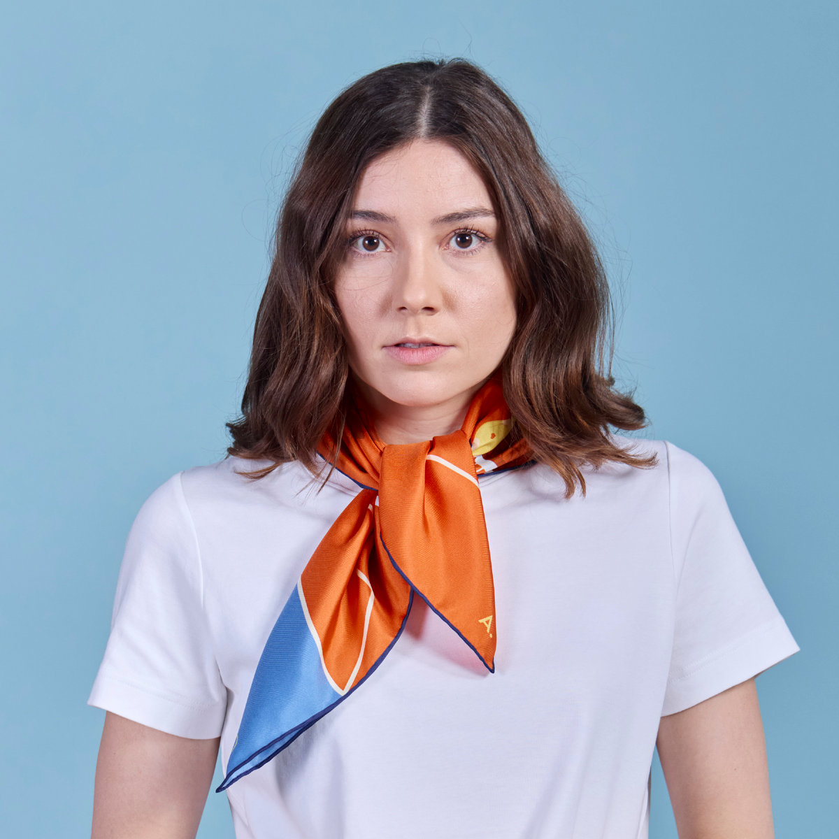 Silk scarf Tennis No. 09
