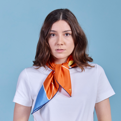 Silk scarf Tennis No. 09