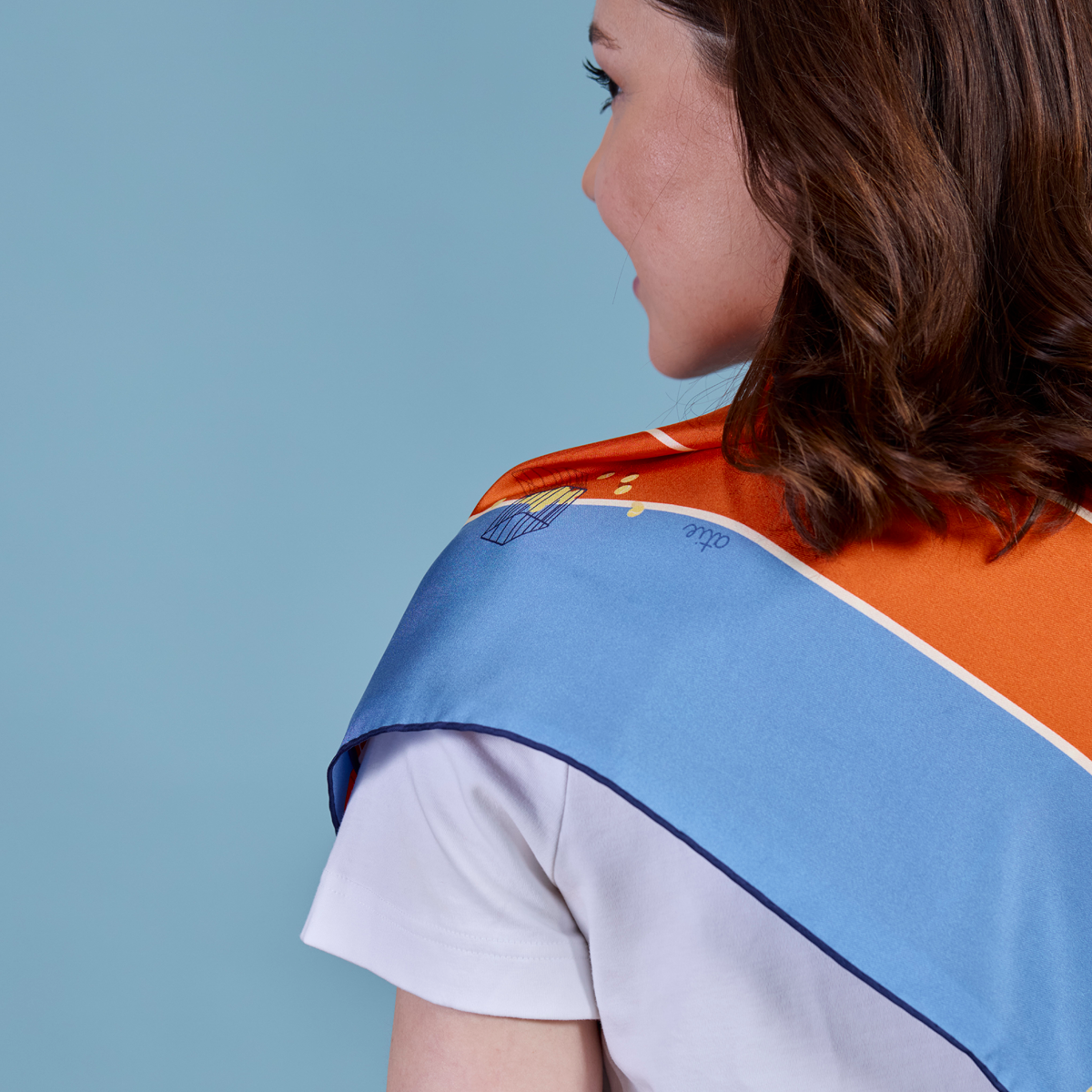 Silk scarf Tennis No. 09