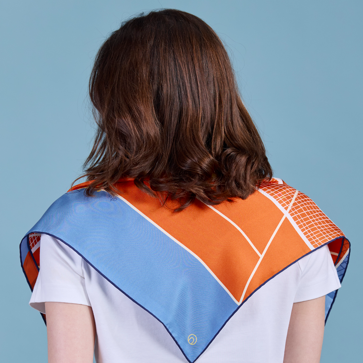 Silk scarf Tennis No. 09