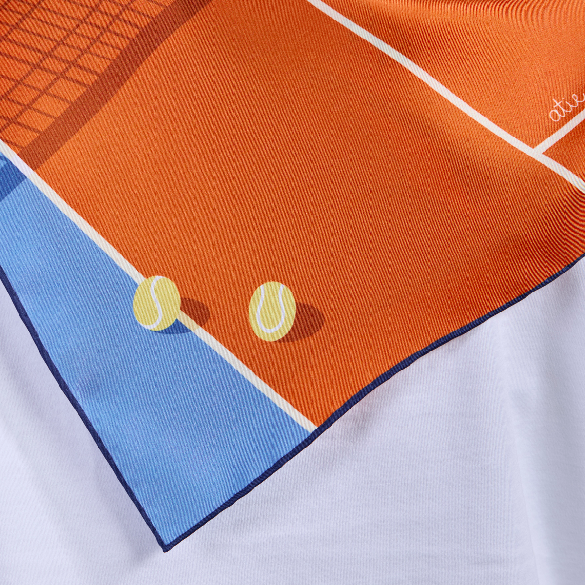 Silk scarf Tennis No. 09