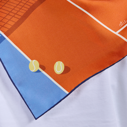 Silk scarf Tennis No. 09