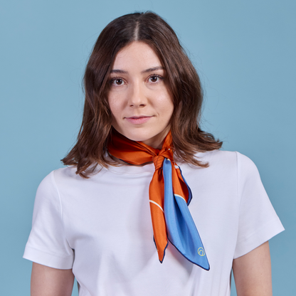 Silk scarf Tennis No. 09