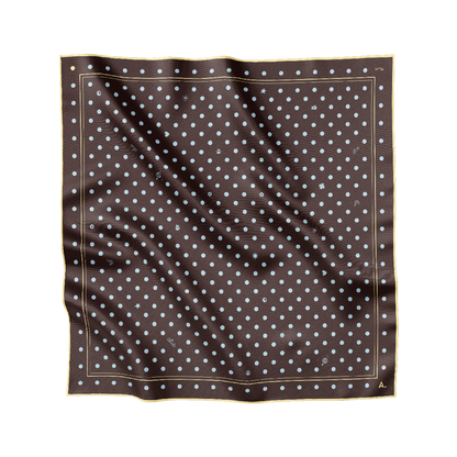 Seidentuch Dots N°14 braun