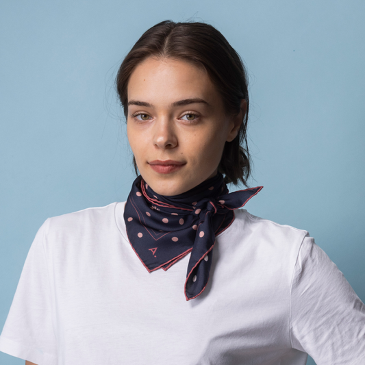 Seidentuch Dots N°14 navy