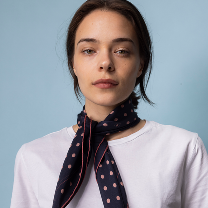 Seidentuch Dots N°14 navy