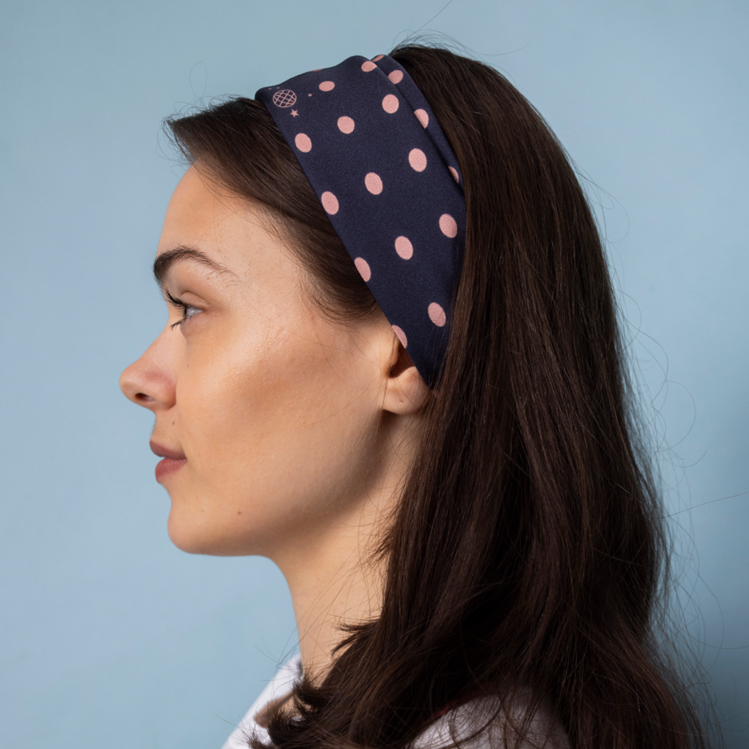 Seidentuch Dots N°14 navy