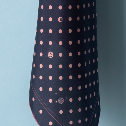 Seidentuch Dots N°14 navy