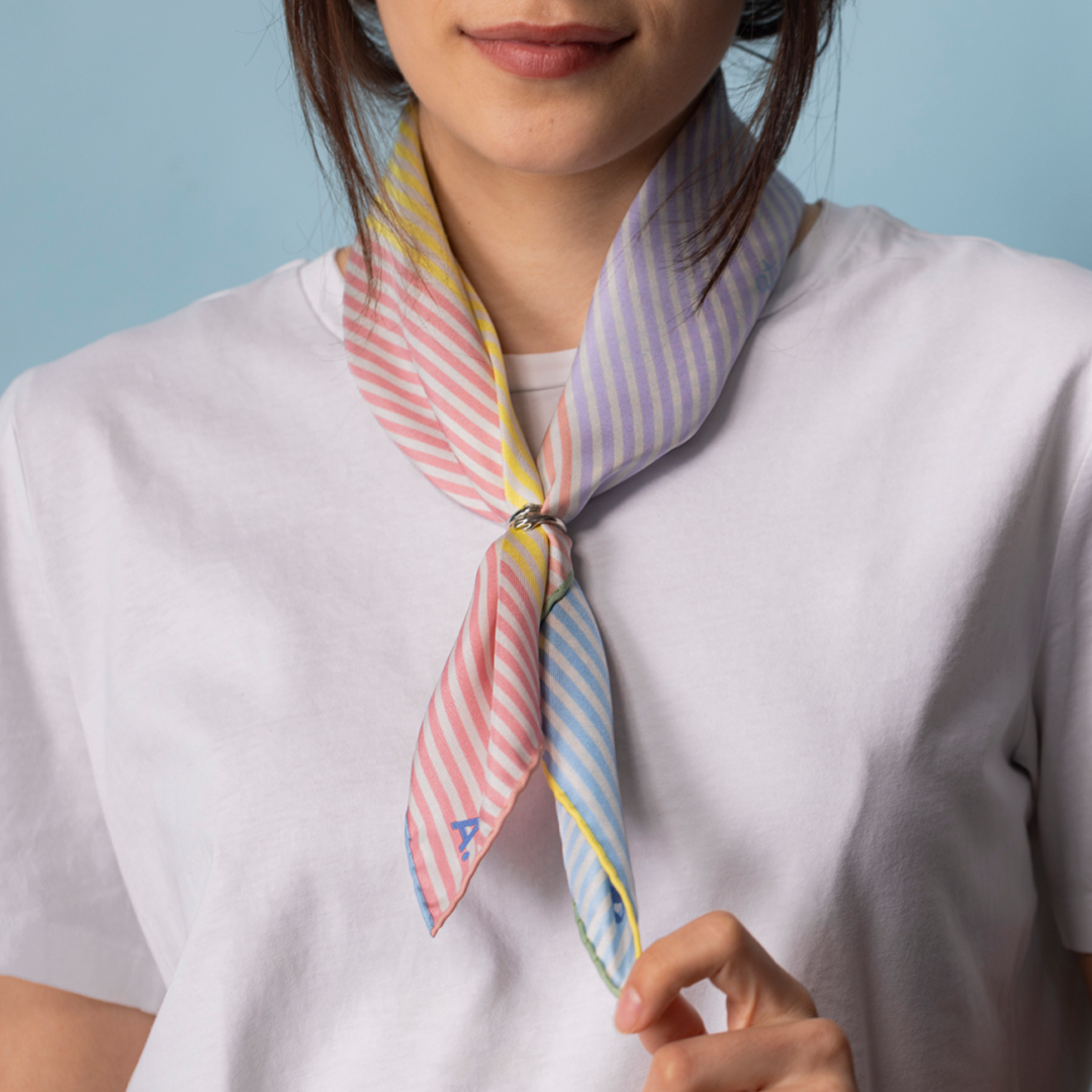 Seidentuch Pastel Stripes N°16