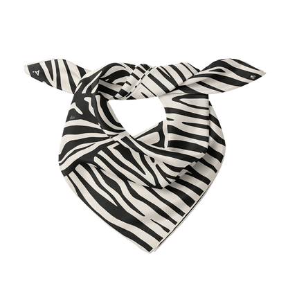Seidentuch Zebra N°01 Schwarz