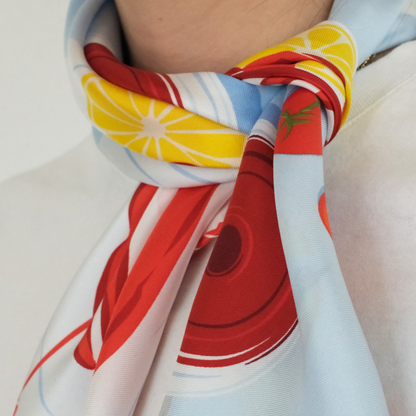 Silk scarf Summer Table N°08
