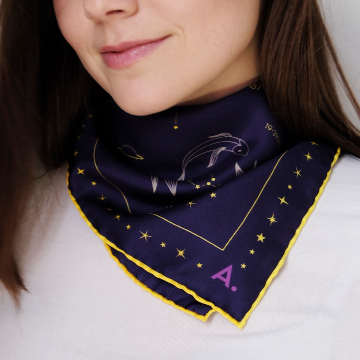 Seidentuch Astro N°12 Navy