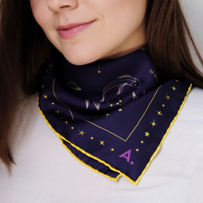 Seidentuch Astro N°12 Navy